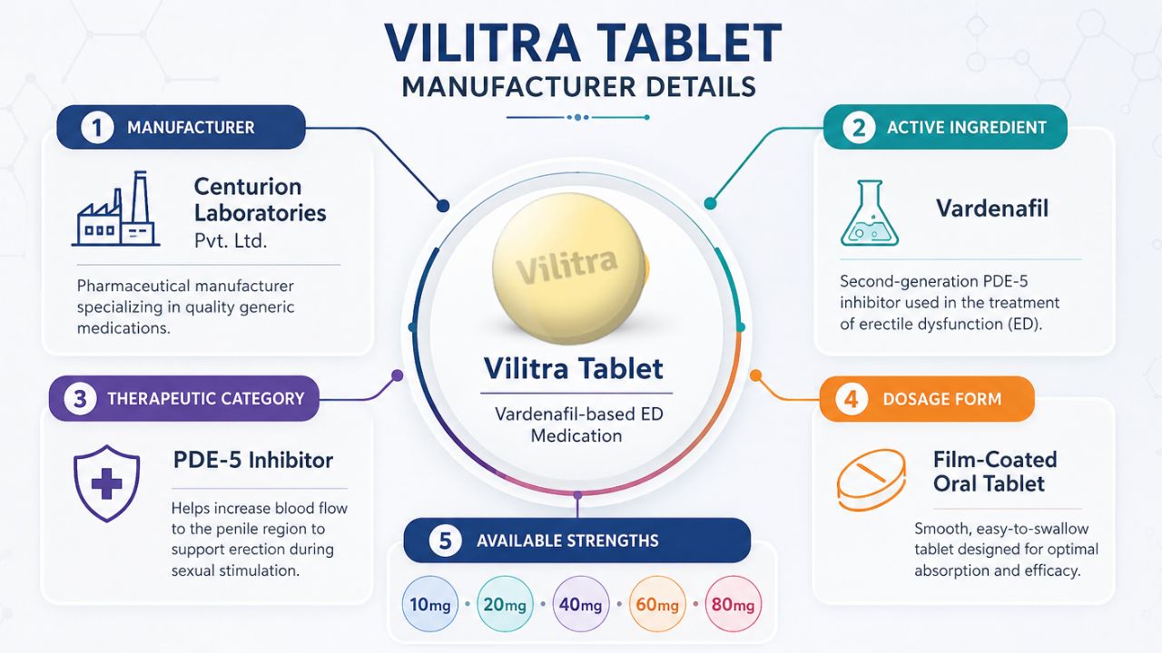 Vilitra Tablet - Manufacture details